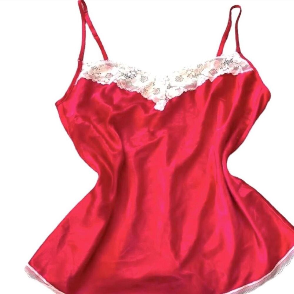 Victoria-s-secret Women's Red and White Vest